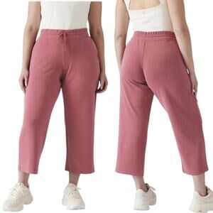 Athleta Seasoft Straight Cropped Sweatpants Soft Pink Antique Rose Super Soft XL